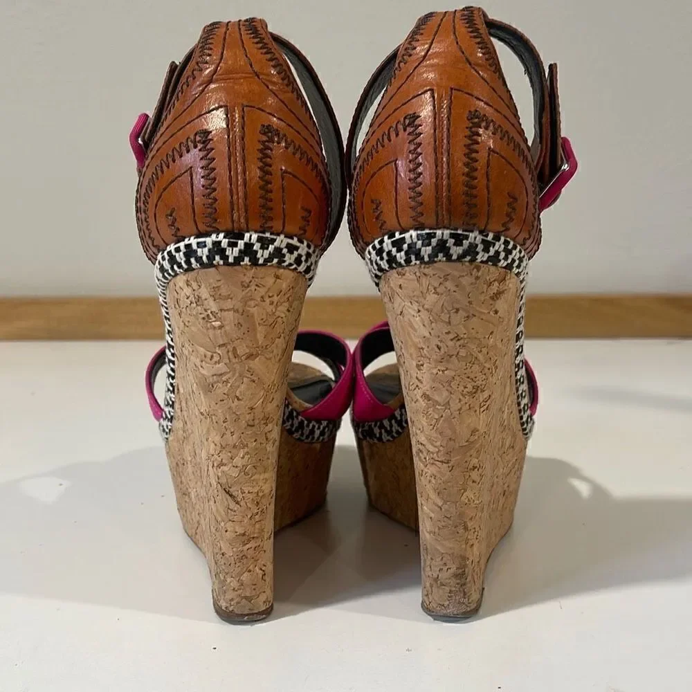 Rupert Sanderson Wedge/Platform Sandals Size 38.5